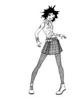 A coloring page of totally spies